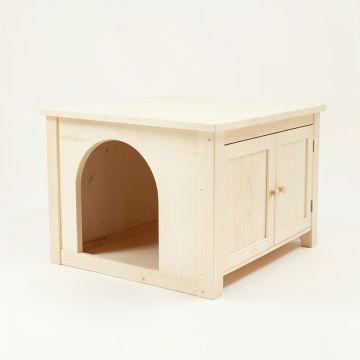 Alder Dell Empty Furniture-Style Litter Enclosure - Ivory (synthetic illustration; no displayed measurements)