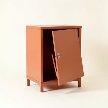 Holly Bridge Freestanding Pull-Out Hamper Cabinet - Terracotta (synthetic illustration; no displayed measurements)