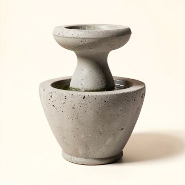Meditation Concrete Garden Terrace Fountain (synthetic illustration; no displayed measurements)