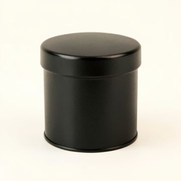 Hazel Bend Storage Canister With Lid - Black (synthetic illustration; no displayed measurements)