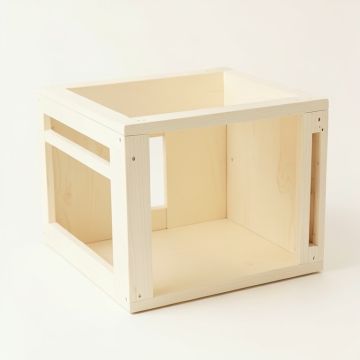 Bay Branch Empty Furniture-Style Pet Crate - Cream (synthetic illustration; no displayed measurements)