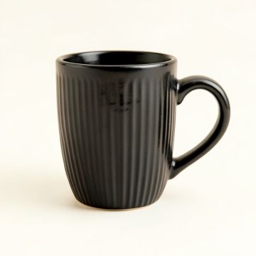 Field Bridge Ceramic Mug - Black (synthetic illustration; no displayed measurements)