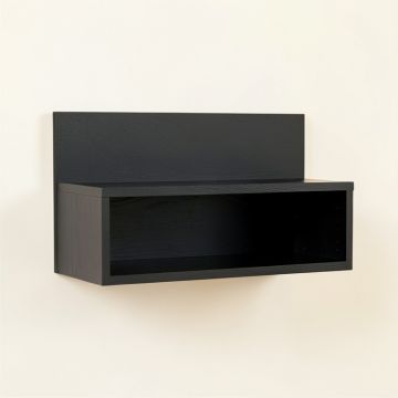 Shore Bluff Wall-Mounted Shelf - Black (synthetic illustration; no displayed measurements)