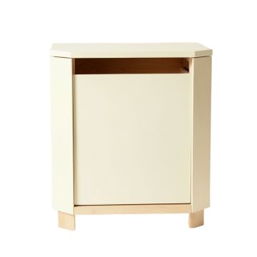 Fern Crest Freestanding Pull-Out Hamper Cabinet - Cream