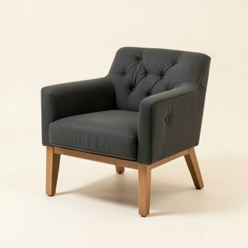 Claudie 26 '' Wide Tufted Polyester Side Chair (synthetic illustration; no displayed measurements)