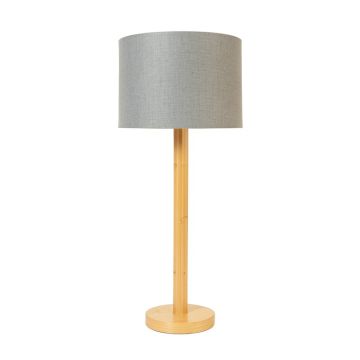 Bay Bluff Floor Lamp With A Plain Fabric Shade - Gray