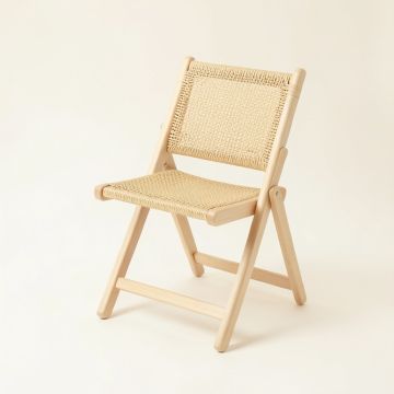 Holly Branch Folding Outdoor Chair - Ivory (synthetic illustration; no displayed measurements)