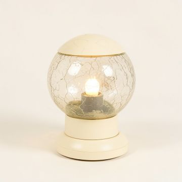 Fairy Solar Powered Led Outdoor Garden Light With Crackled Glass Globe (synthetic illustration; no displayed measurements)