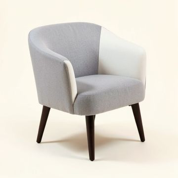 Angelyn Cotton Upholstered Parsons Chair In Gray/White (synthetic illustration; no displayed measurements)