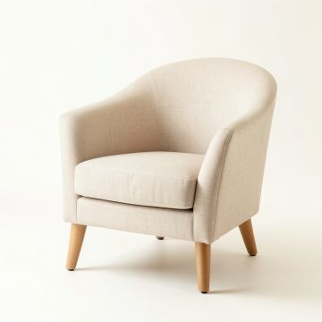 Meadow Crossing Upholstered Armchair - Beige (synthetic illustration; no displayed measurements)