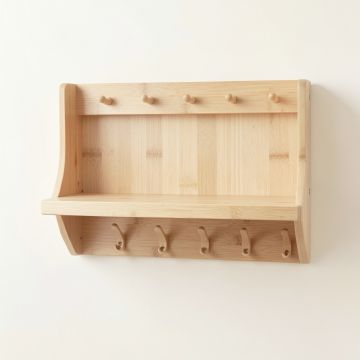 Holly Canyon Wall-Mounted Entryway Organizer Shelf - Beige (synthetic illustration; no displayed measurements)