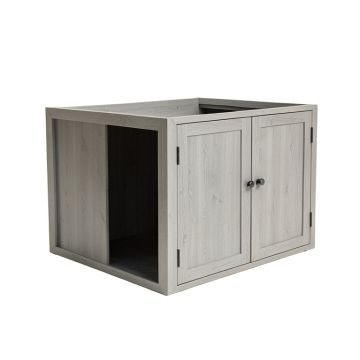 Lake Canyon Empty Furniture-Style Litter Enclosure - Gray