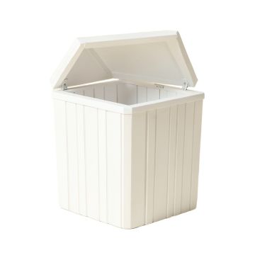 Maple Brook Closed Garden Compost Bin - White (synthetic illustration; no displayed measurements)
