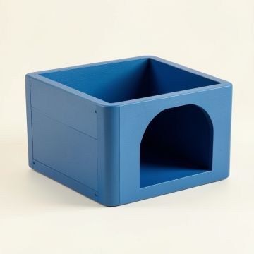 Alder Field Empty Furniture-Style Litter Enclosure - Blue (synthetic illustration; no displayed measurements)