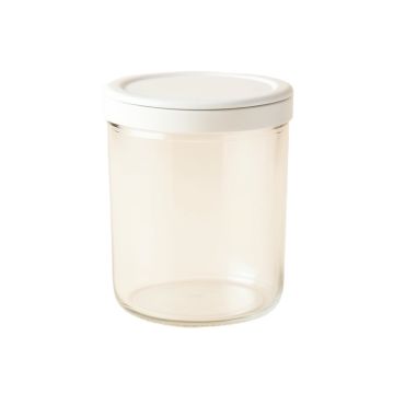 Elm Branch Storage Canister With Lid - White