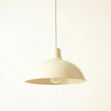 Vale Dale Pendant Light Suspended From One Plain Cable - Cream (synthetic illustration; no displayed measurements)