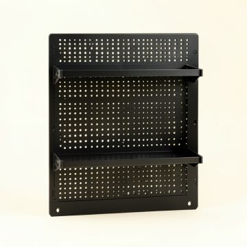 Juniper Bluff Empty Wall-Mounted Tool Organizer Panel - Black (synthetic illustration; no displayed measurements)