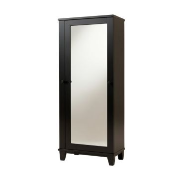 Kirklin Lockable Cabinet Organizer Storage Box Free Standing Jewelry Armoire With Mirror