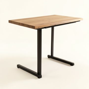 Akeira Counter Height 42 '' Iron Sled Dining Table (synthetic illustration; no displayed measurements)