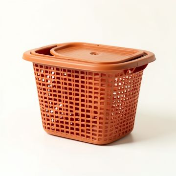 Reed Bluff Laundry Hamper - Terracotta (synthetic illustration; no displayed measurements)