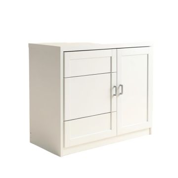 35 ” H X 24 '' ” W X 15 ” D Flat Panel Single Door And Drawer Base Cabinet