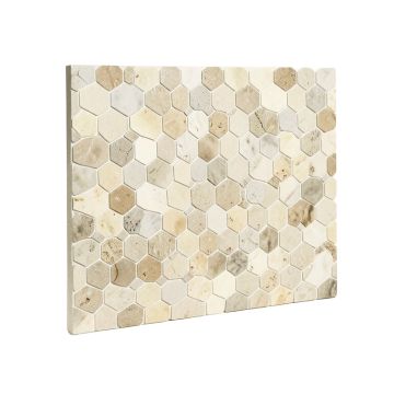 Zeta Random Sized Natural Stone Marble Honeycomb Mosaic Wall & Floor Tile
