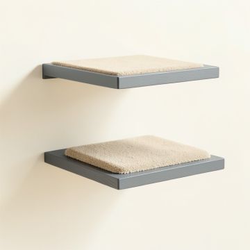 Olive Brook Wall-Mounted Cat Perch - Gray (synthetic illustration; no displayed measurements)