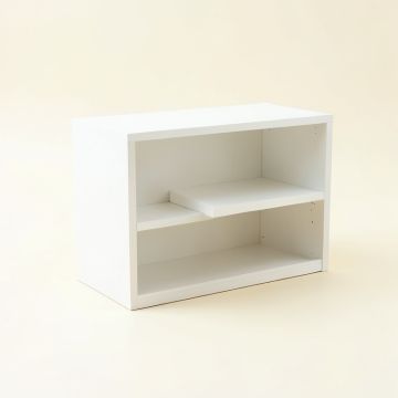 Birch Bridge Low Bookcase - White (synthetic illustration; no displayed measurements)