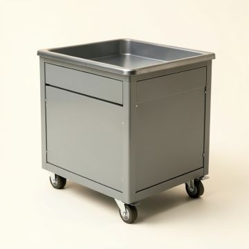 Laurel Crossing Empty Rolling Workshop Cart - Gray (synthetic illustration; no displayed measurements)