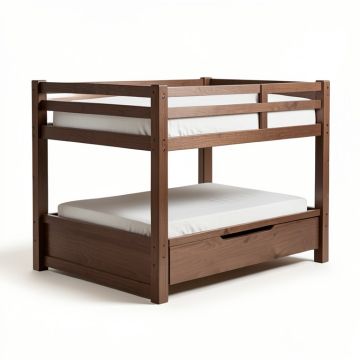 Blaisdel Twin Solid Wood Low Loft Bed With Drawer (synthetic illustration; no displayed measurements)