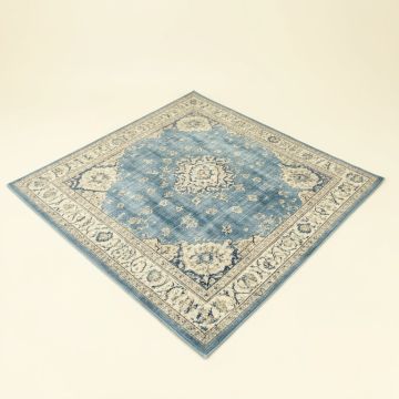 Gutierez Oriental Cream/Blue Area Rug (synthetic illustration; no displayed measurements)
