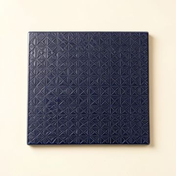 Shore Bridge Uninstalled Square Decorative Tile - Navy (synthetic illustration; no displayed measurements)