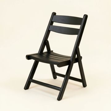 Lake Bend Folding Outdoor Chair - Black (synthetic illustration; no displayed measurements)