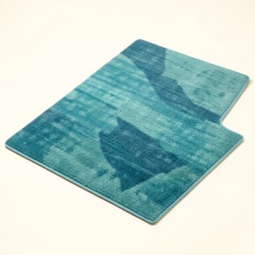 Abstract Wool Teal/Blue Indoor / Outdoor Area Rug (synthetic illustration; no displayed measurements)