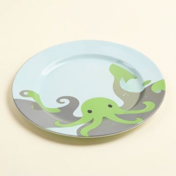 Vernet 9 '' Octopus Melamine Non-Skid Salad/Dessert Plate (synthetic illustration; no displayed measurements)