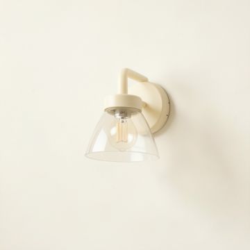 Rowan Brook Wall Sconce Mounted On A Plain Wall - Ivory (synthetic illustration; no displayed measurements)