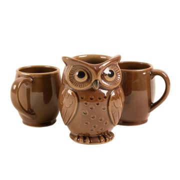 Bamard Owl 4 Piece Coffee Mug Set