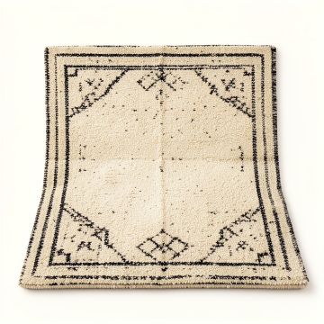 Mahanoy Handwoven Flatweave Wool/Cotton Ivory/Black Area Rug (synthetic illustration; no displayed measurements)
