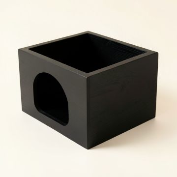Shore Crossing Empty Furniture-Style Litter Enclosure - Black (synthetic illustration; no displayed measurements)