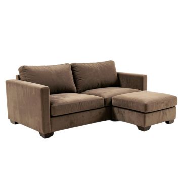 Sanders 96 '' Wide Velvet Left Hand Facing Sofa & Chaise