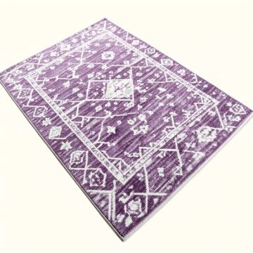 Tynes Geometric Purple/White Area Rug (synthetic illustration; no displayed measurements)
