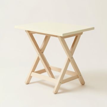 Clay Brook Compact Balcony Table - Cream (synthetic illustration; no displayed measurements)