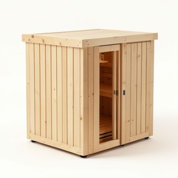 Pinnacle 4 Person Traditional Steam Sauna In Cedar (synthetic illustration; no displayed measurements)