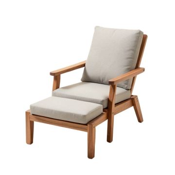 Norris Patio Chair With Cushion And Ottoman