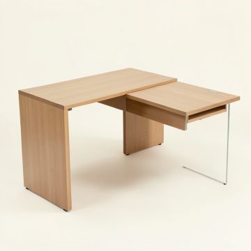 L-Shape Desk With Hutch (synthetic illustration; no displayed measurements)