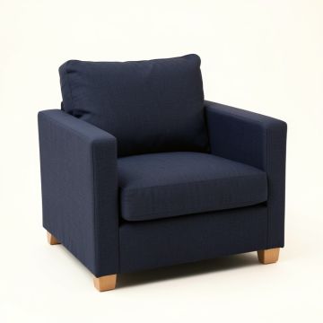 Bay Arc Upholstered Armchair (synthetic illustration; no displayed measurements)