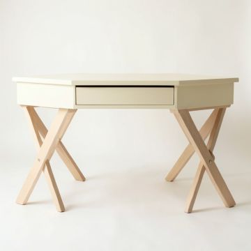 Vale Edge Writing Desk - Cream (synthetic illustration; no displayed measurements)