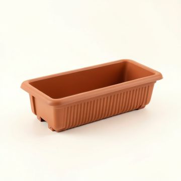 Alder Dale Empty Railing Planter With Integral Brackets - Terracotta (synthetic illustration; no displayed measurements)