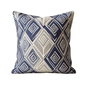 Geometric Print Outdoor Square Pillow Cover And Insert (synthetic illustration; no displayed measurements)