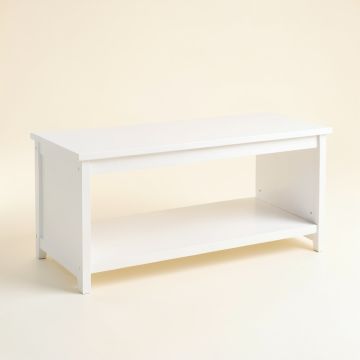 Summit Arc Indoor Bench - White (synthetic illustration; no displayed measurements)